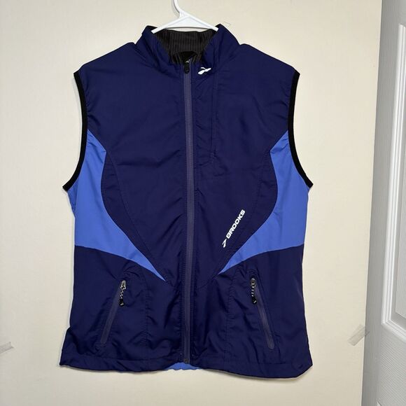 Brooks Element Vest Athletic Running Shelter Technology Activewear Blue Women L - Picture 8 of 8